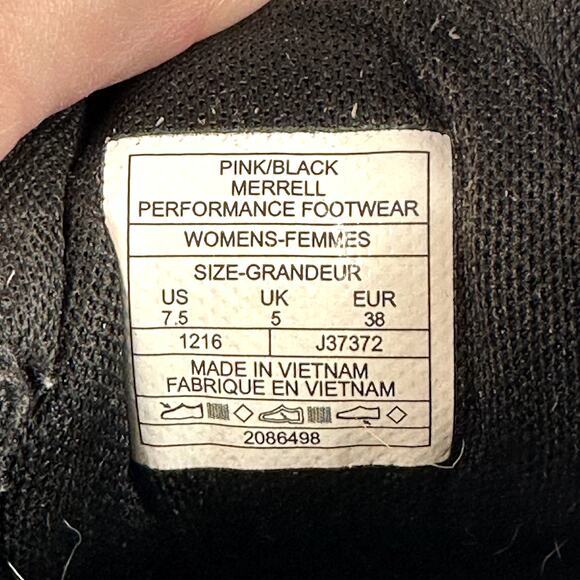 Merrell Trail Crusher Running Shoe Womens SZ 7.5 Pink Pastel Feminine  J37372 - Picture 7 of 9